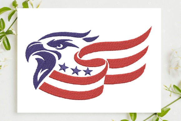 Eagle Head America Flag