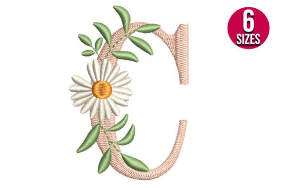 Floral Alphabet Letter C