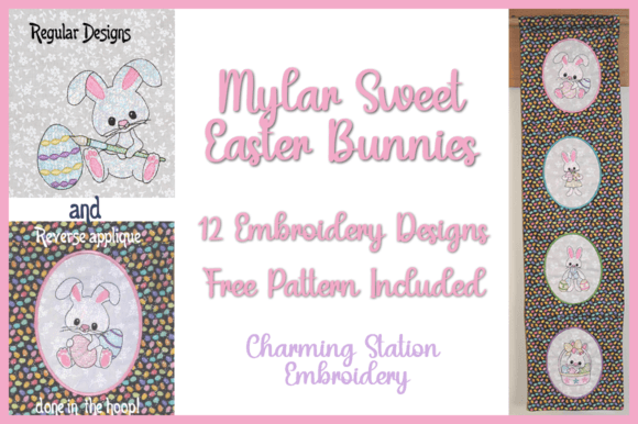 Mylar Sweet Easter Bunnies