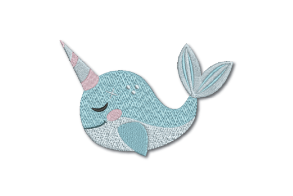 Narwhal Embroidery Design