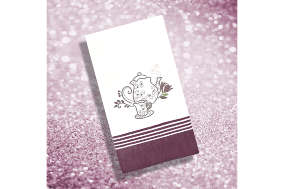 Tea Time 4: A Thoughtful Embroidery Design for Boutique Apparel