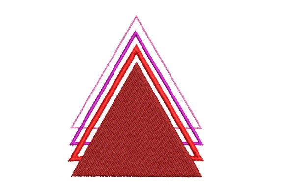 Triangular Pyramid Embroidery Design