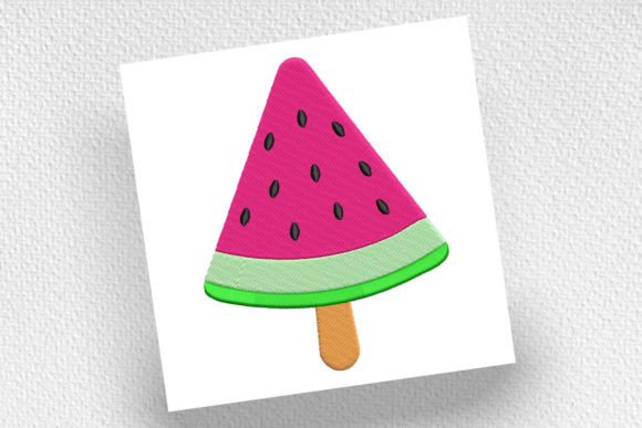 Watermelon Ice Cream Embroidery Design