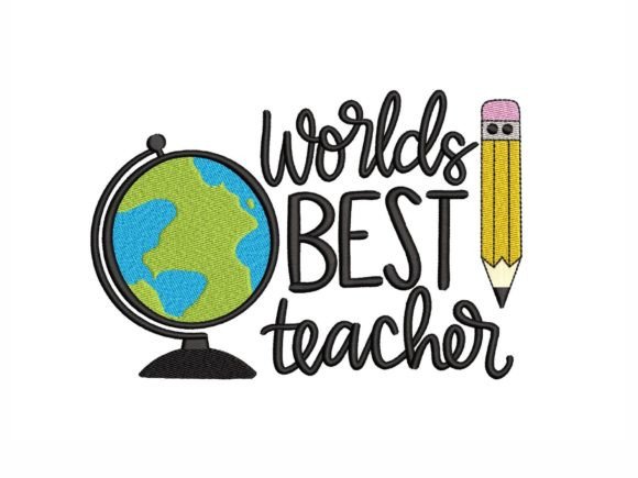 World's Best Teacher Embroidery